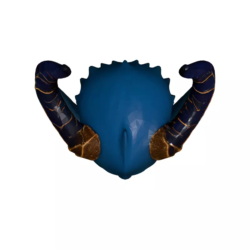 Realistic Demon Head 3D Model Low-poly 3D model_8