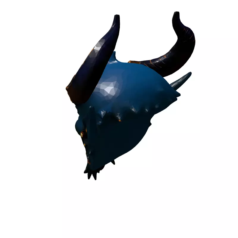 Realistic Demon Head 3D Model Low-poly 3D model_5