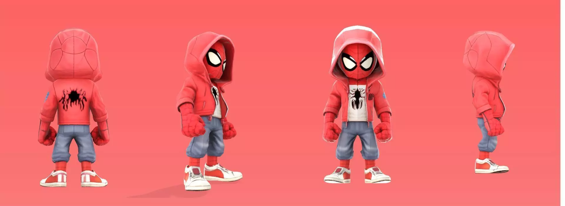 Spiderman Kid Stylized 3D Figurine Model for Print 3D print model_13