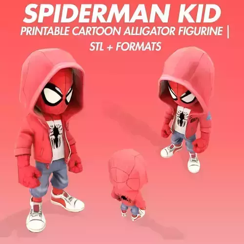 Spiderman Kid  Stylized 3D Figurine Model for Print 3D print model