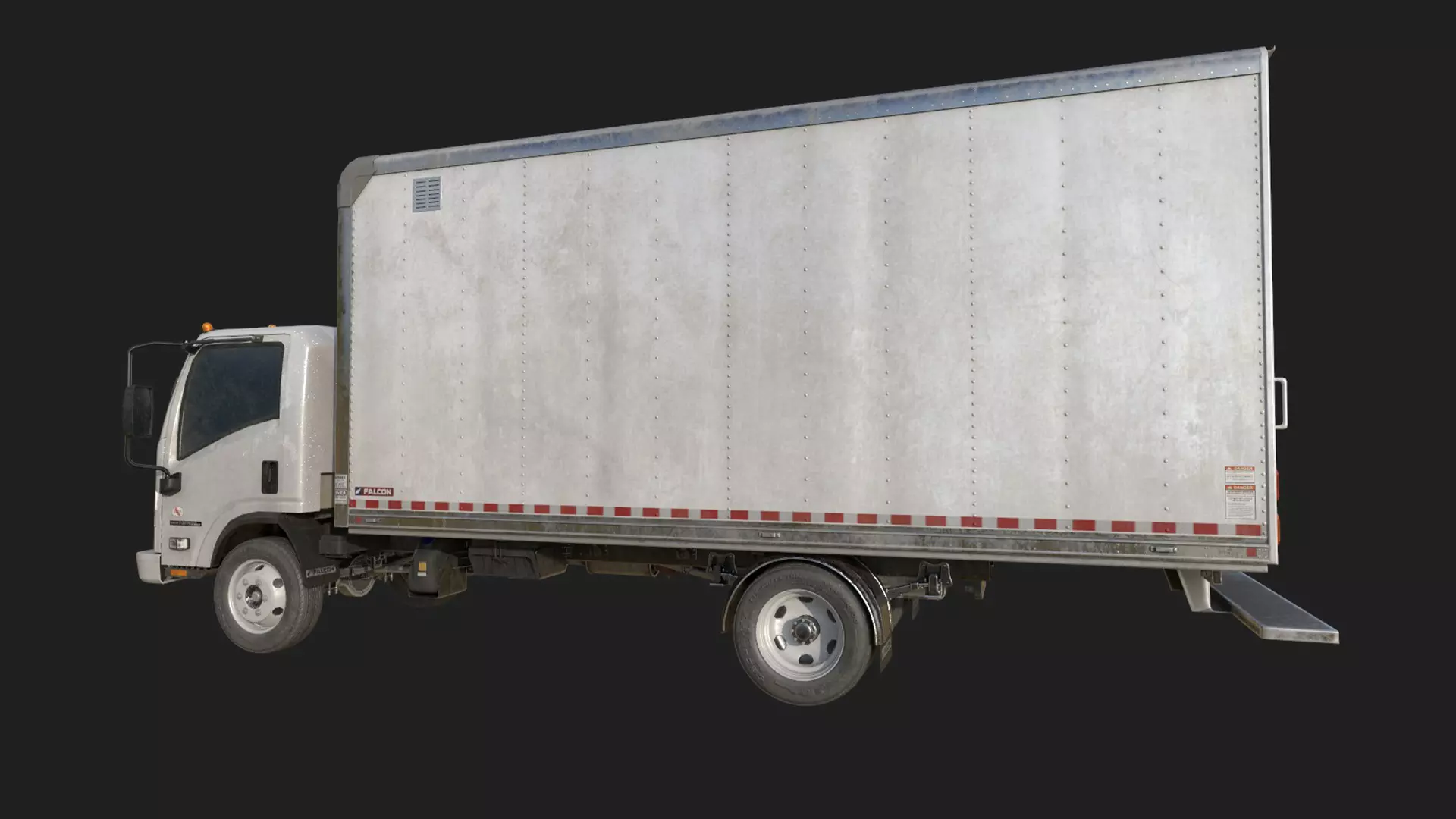 Delivery Truck Low-poly 3D model_5