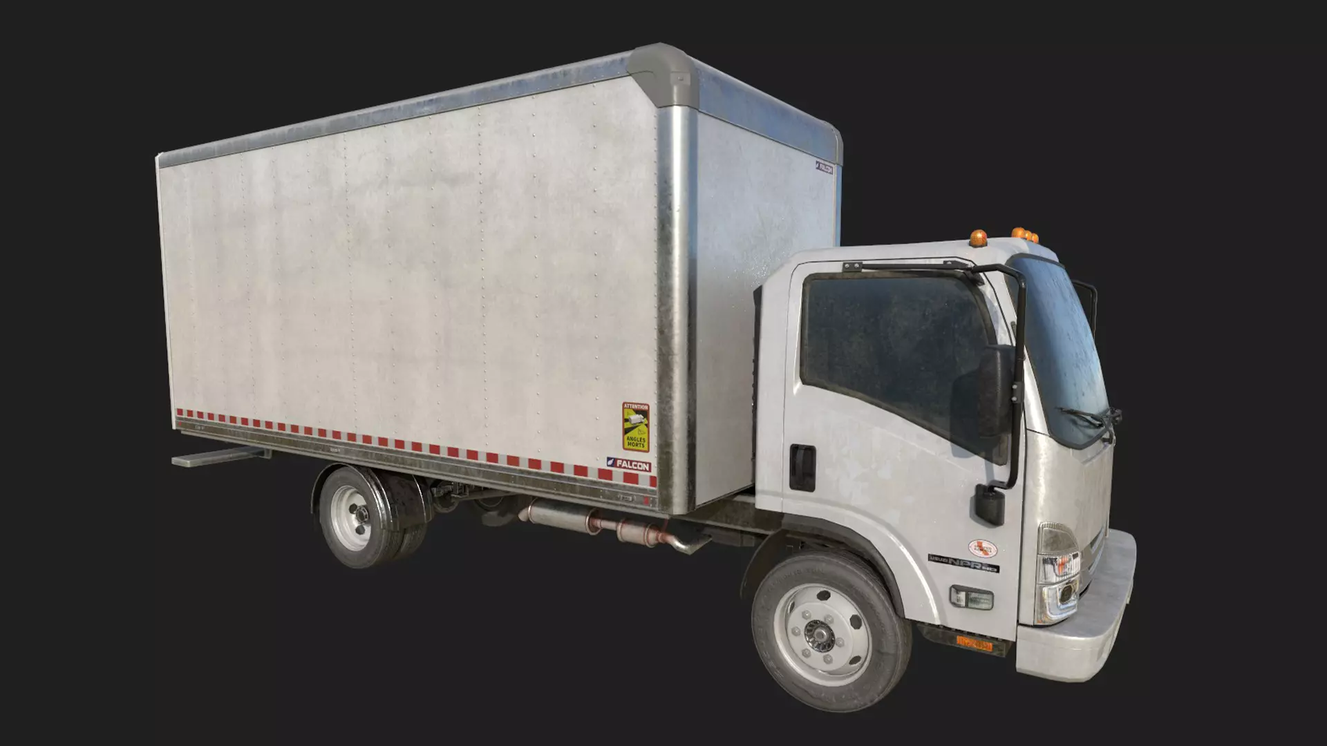 Delivery Truck Low-poly 3D model_3