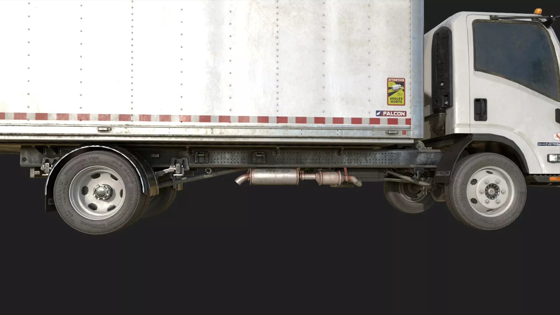 Delivery Truck Low-poly 3D model_8