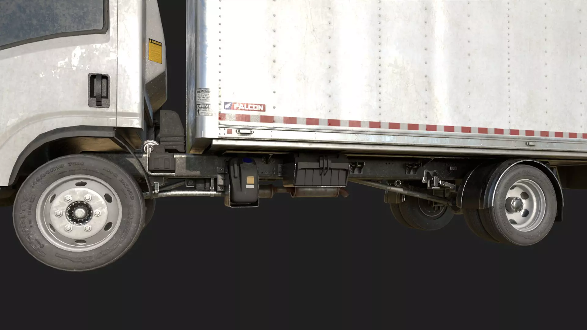 Delivery Truck Low-poly 3D model_9