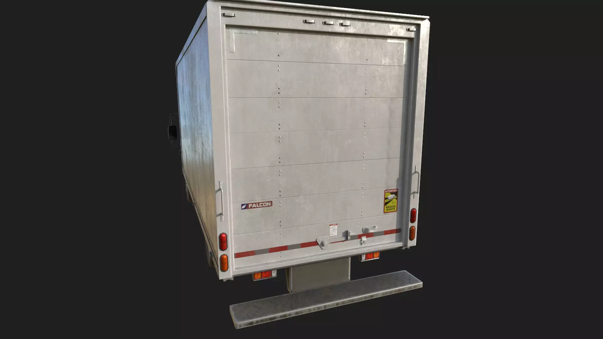 Delivery Truck Low-poly 3D model_6