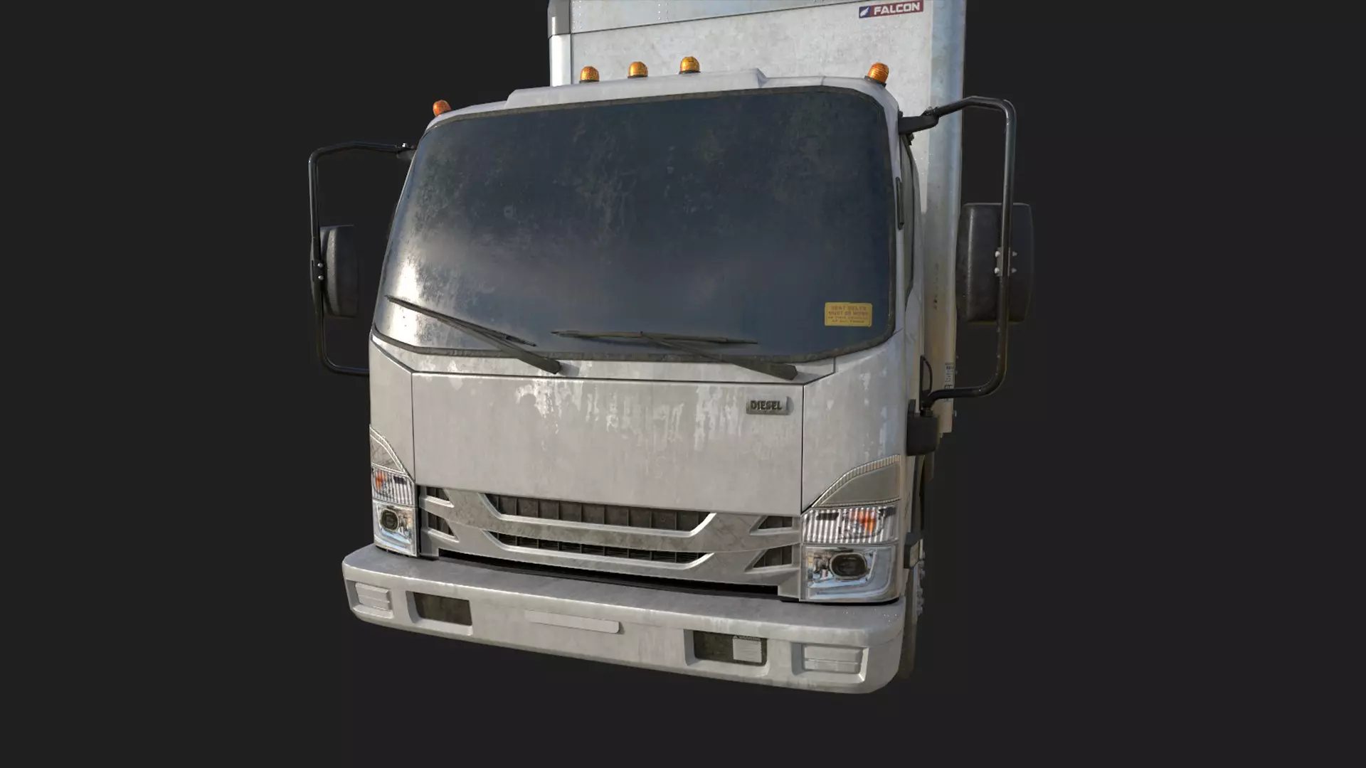 Delivery Truck Low-poly 3D model_4