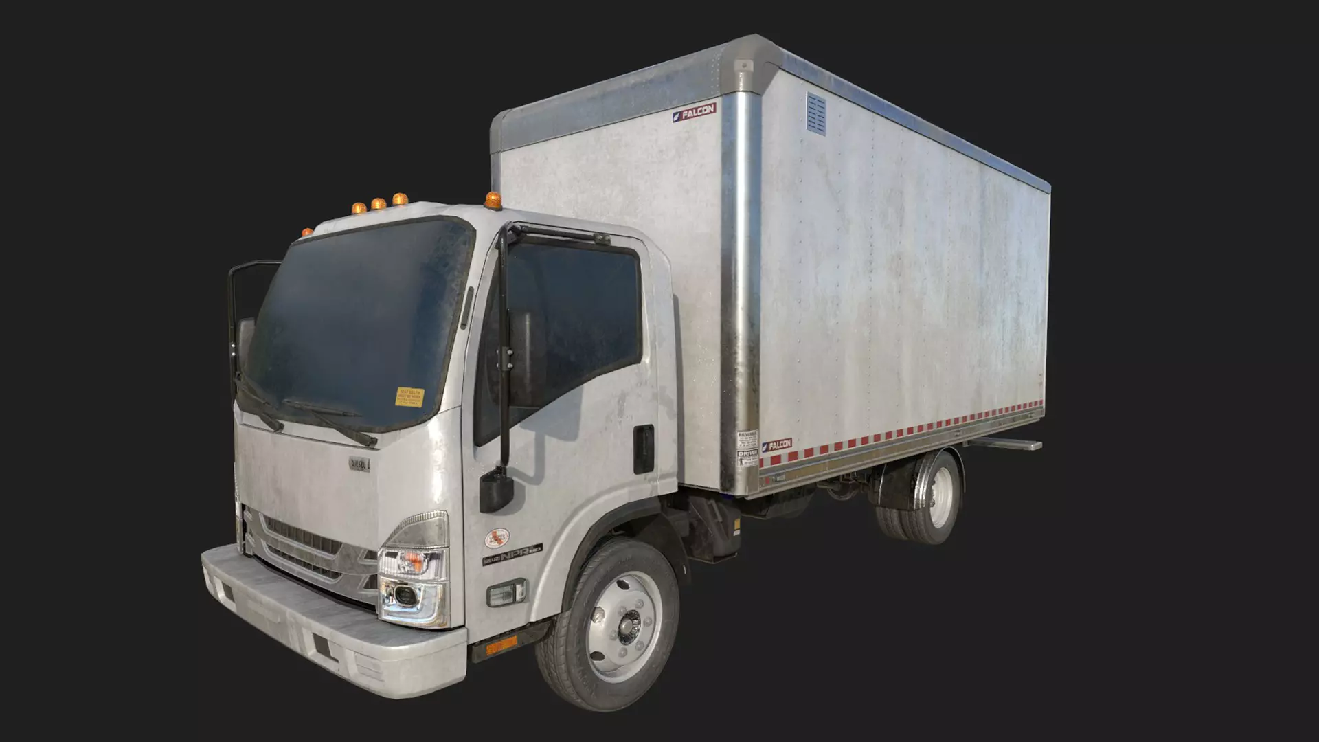 Delivery Truck Low-poly 3D model_0