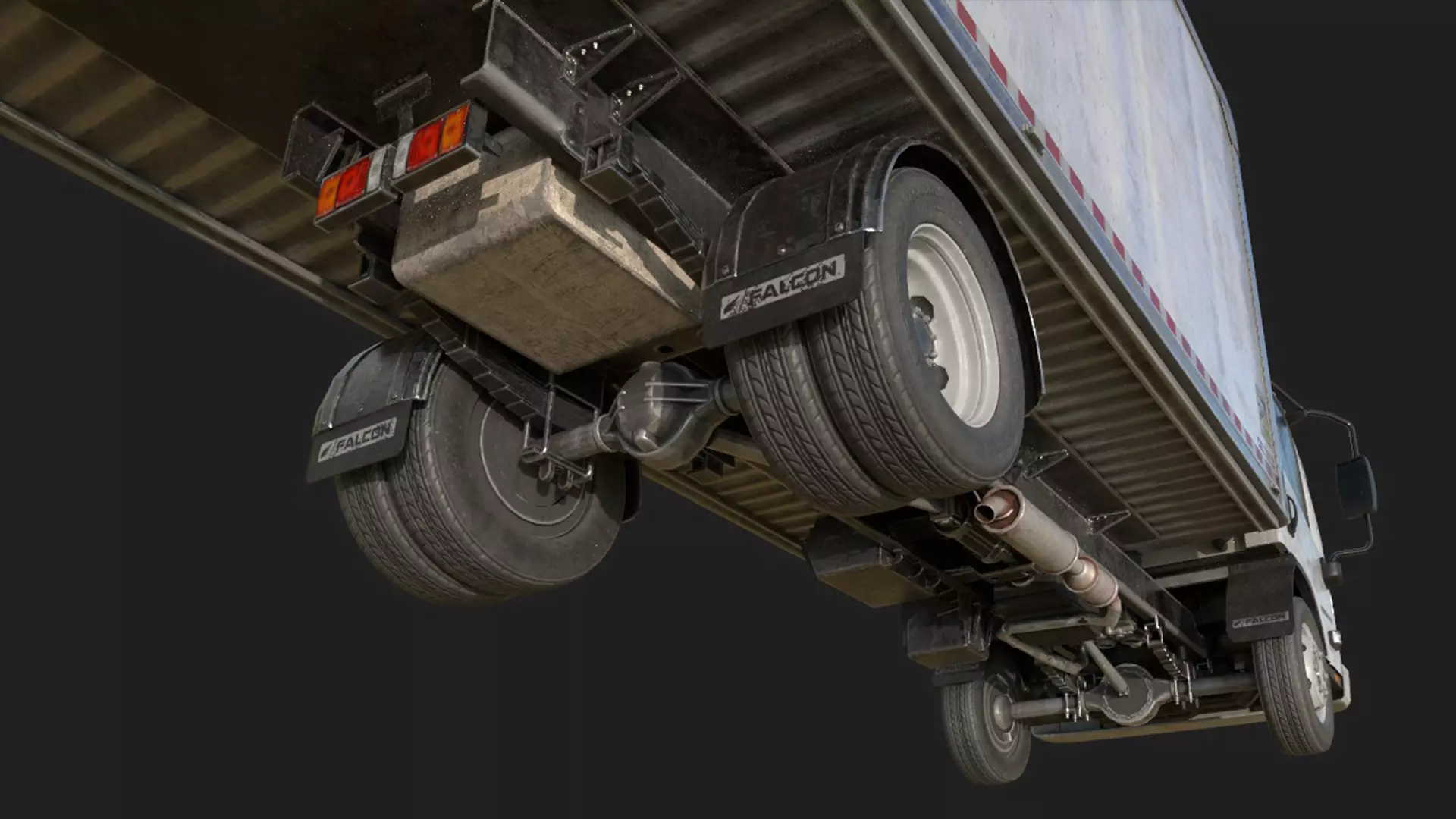 Delivery Truck Low-poly 3D model_2