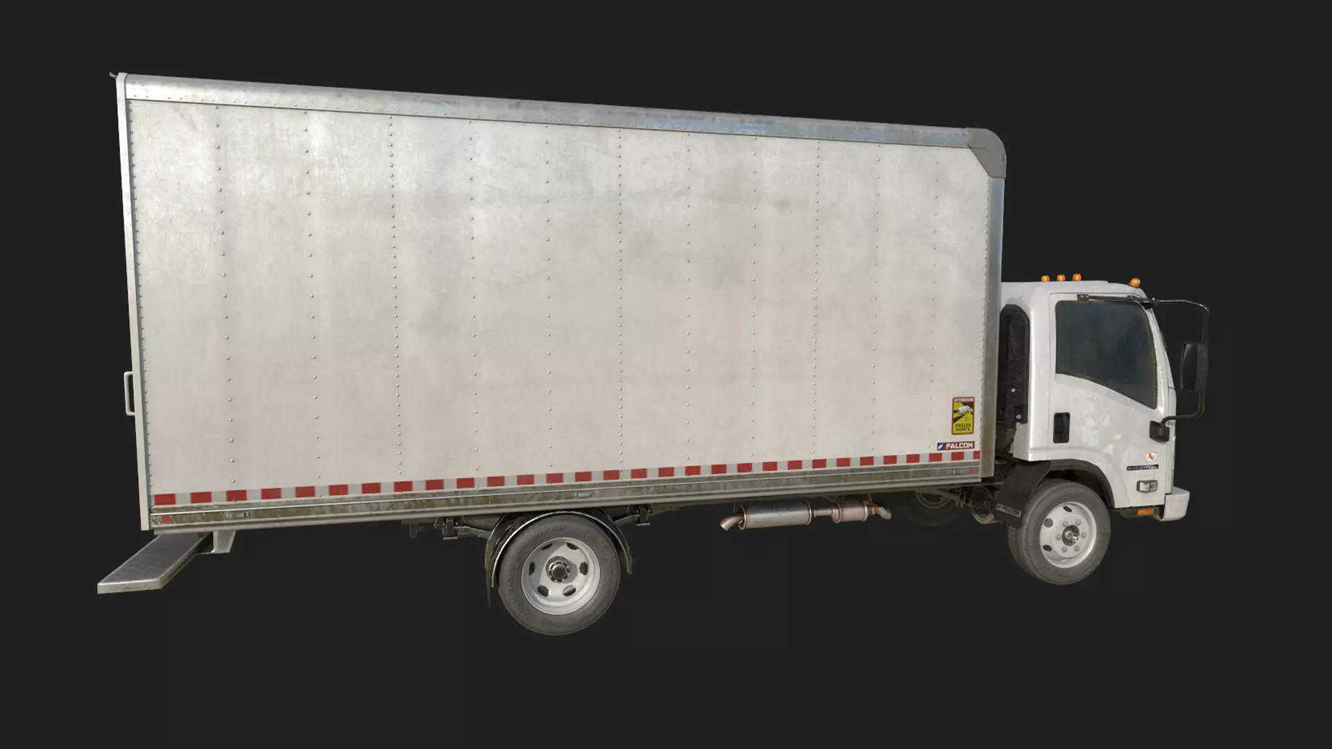 Delivery Truck Low-poly 3D model_7