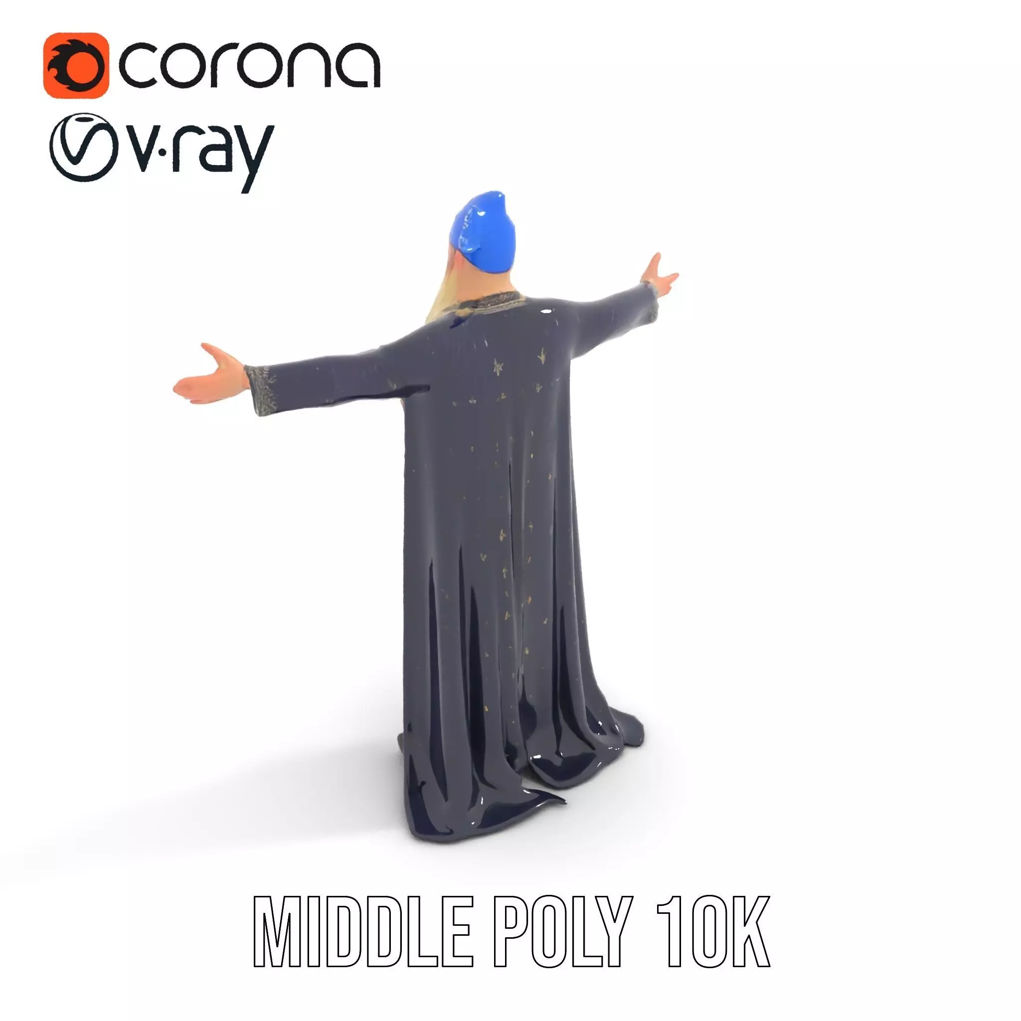 Wizard Sorcerer model pack Low-poly 3D model_13