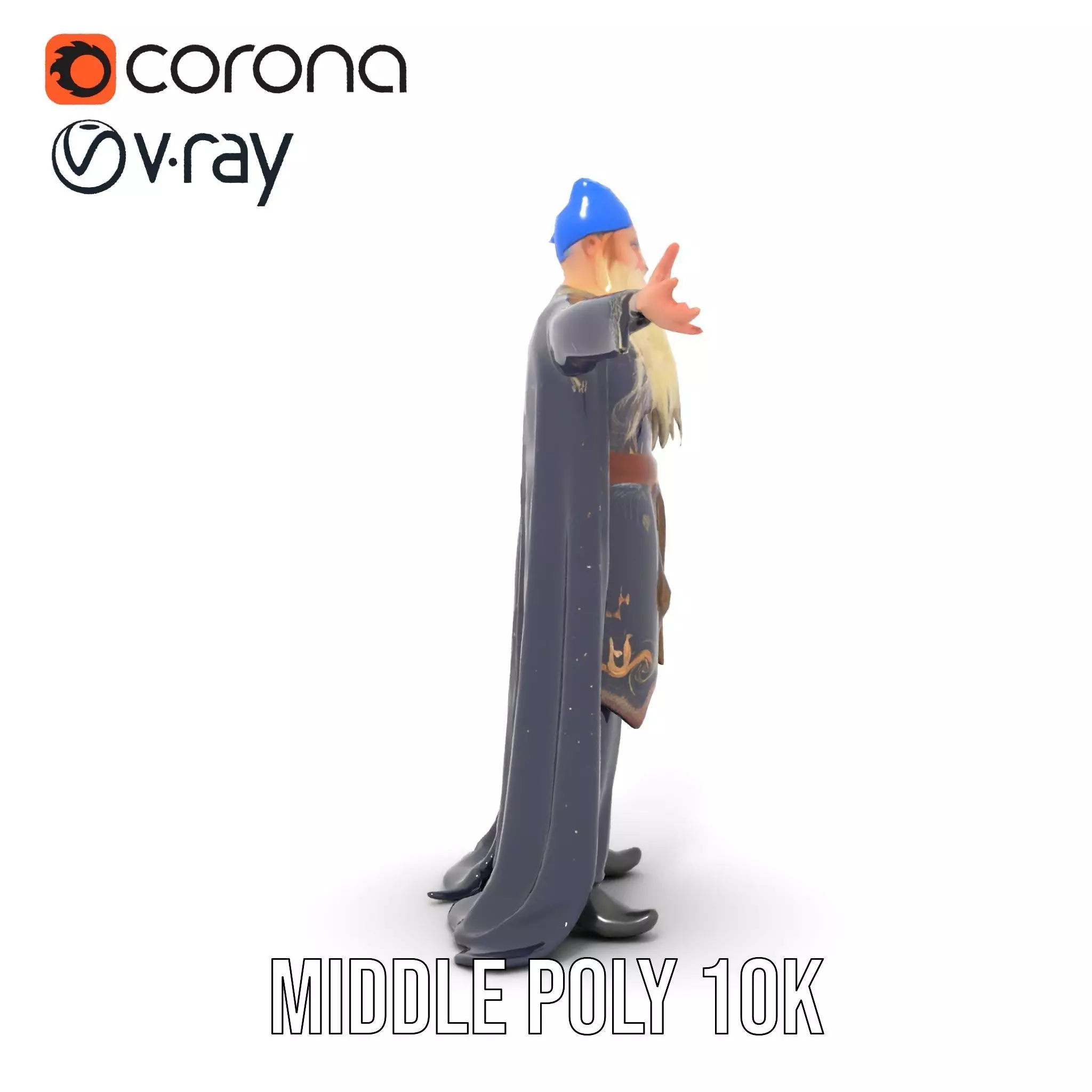 Wizard Sorcerer model pack Low-poly 3D model_7
