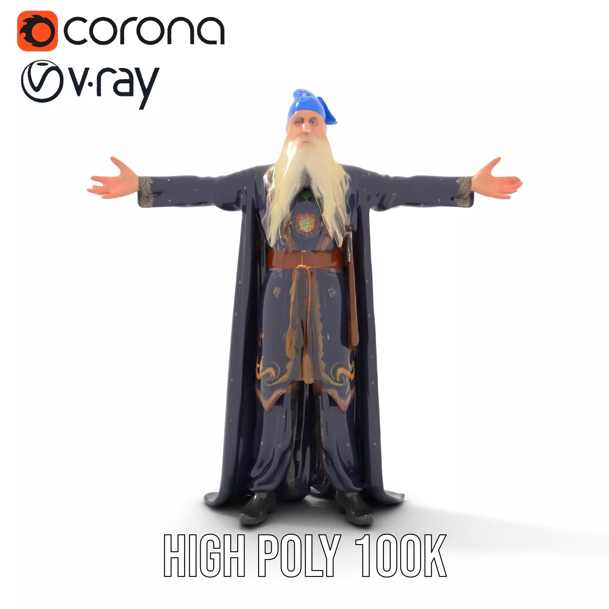 Wizard Sorcerer model pack Low-poly 3D model_21