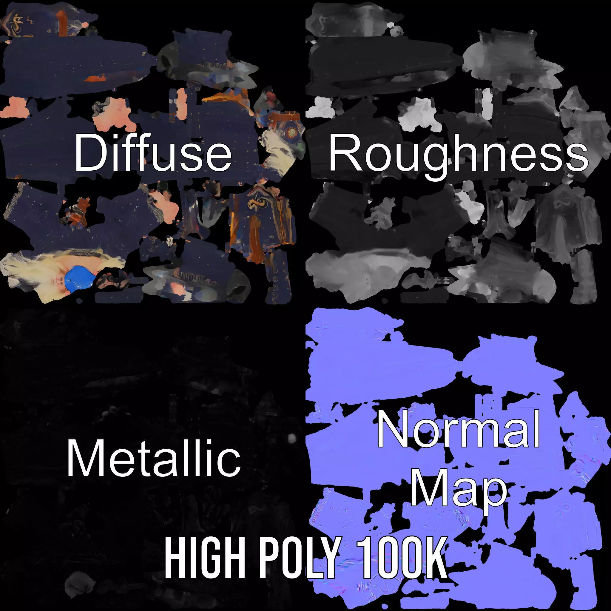 Wizard Sorcerer model pack Low-poly 3D model_4