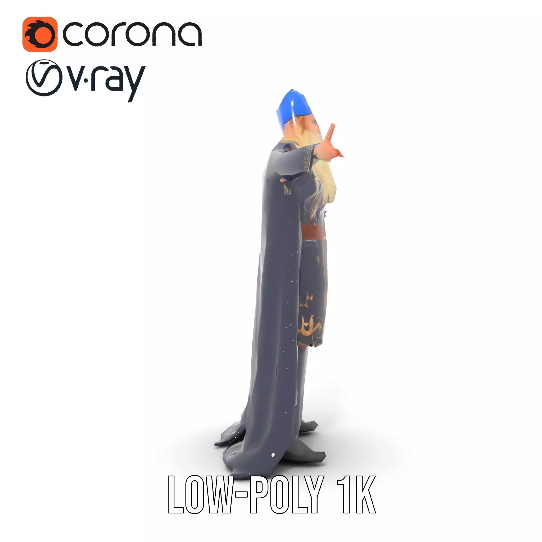 Wizard Sorcerer model pack Low-poly 3D model_23