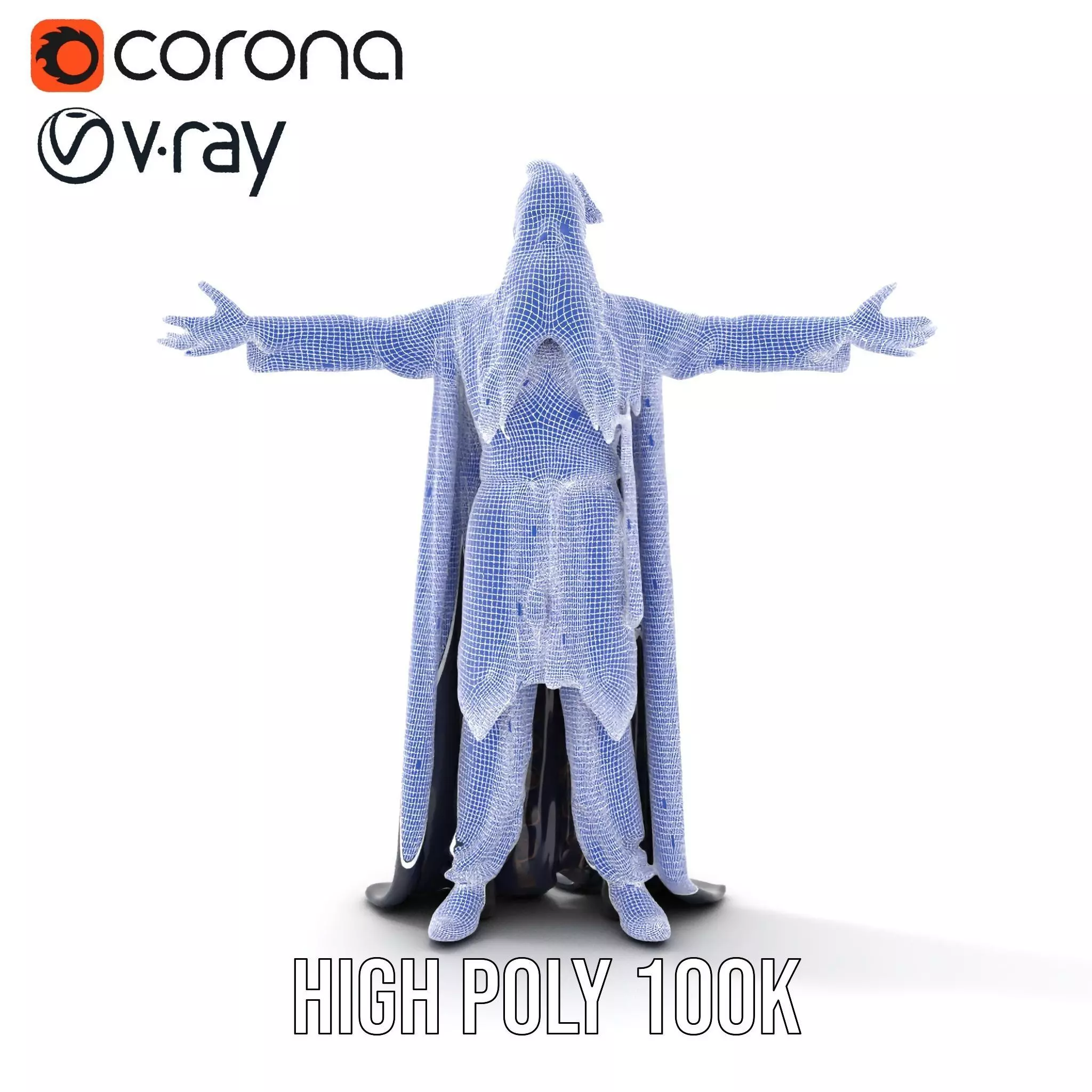 Wizard Sorcerer model pack Low-poly 3D model_29