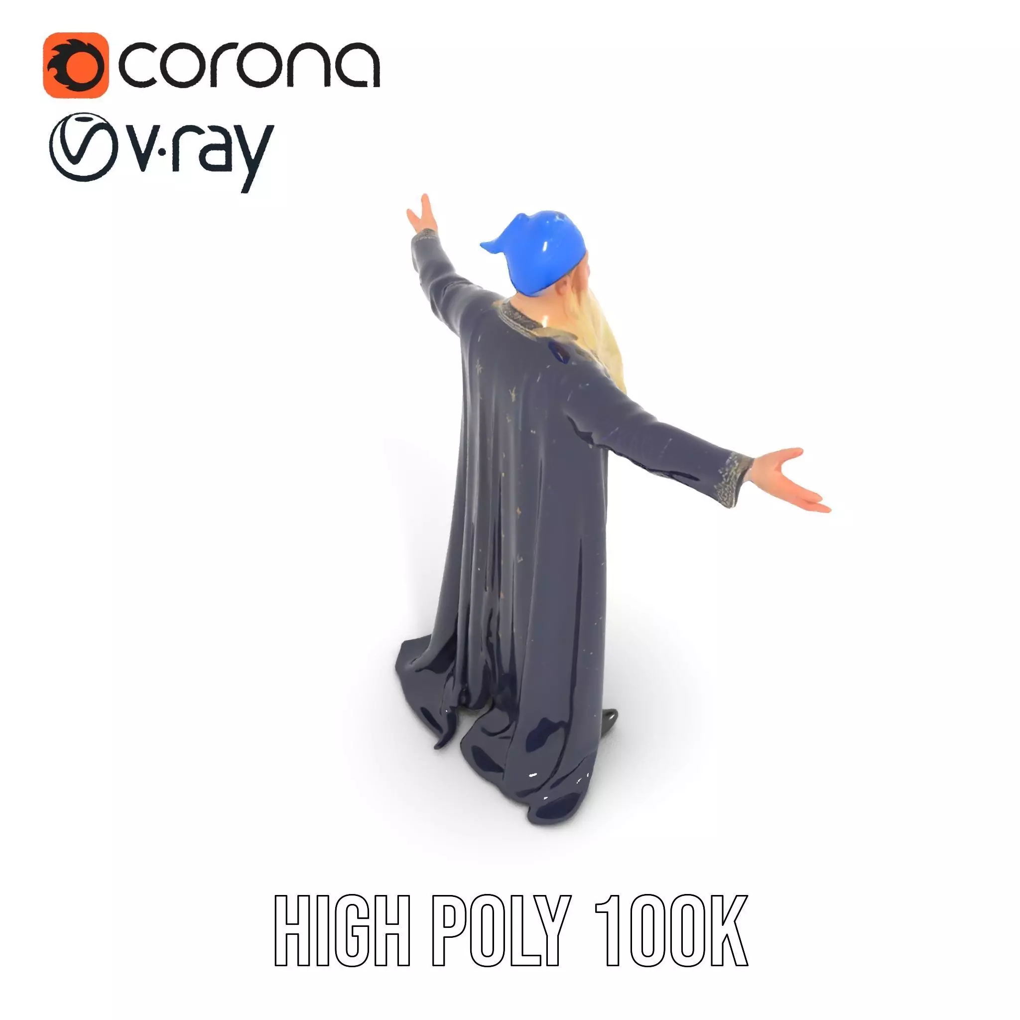 Wizard Sorcerer model pack Low-poly 3D model_12