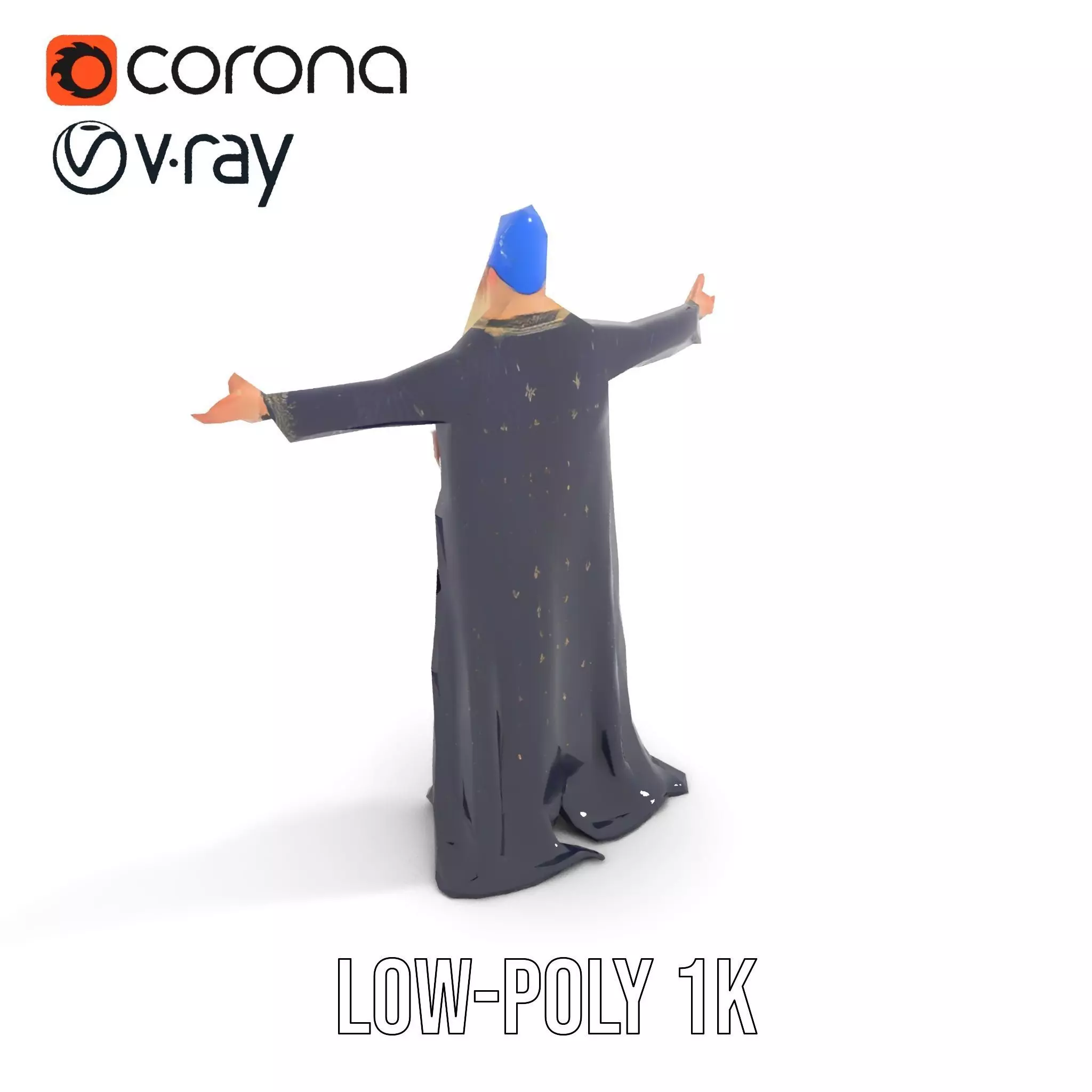 Wizard Sorcerer model pack Low-poly 3D model_11