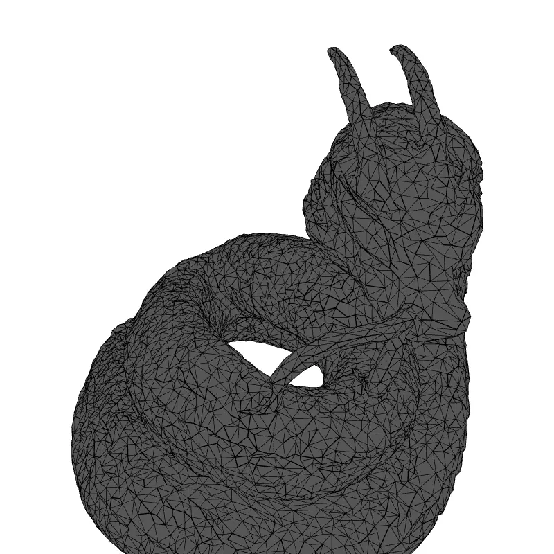 Rainbow Dragon Snake 3D Model Low-poly 3D model_1