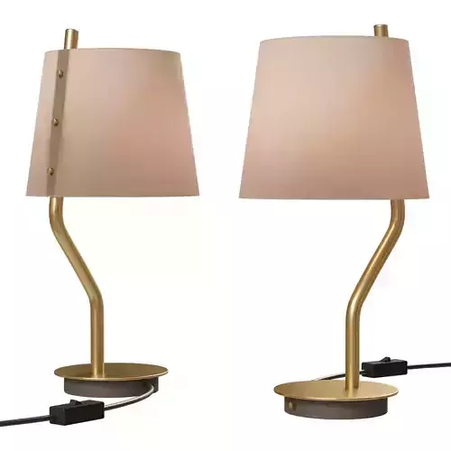 Couture Brass Table Lamp  Low-poly 3D model