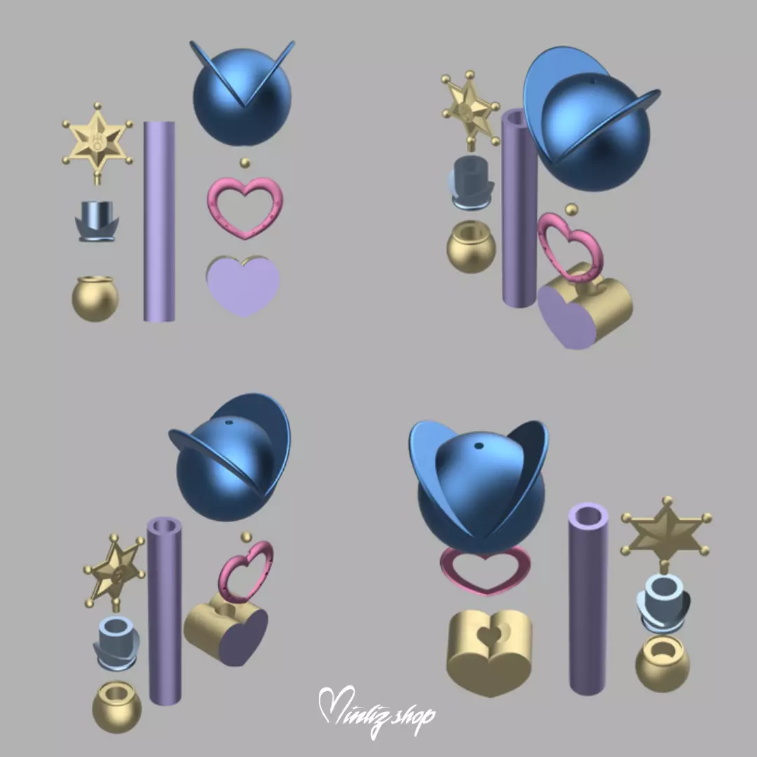 Sailor Moon Sailor Uranus Lip Rod 3D print model_7