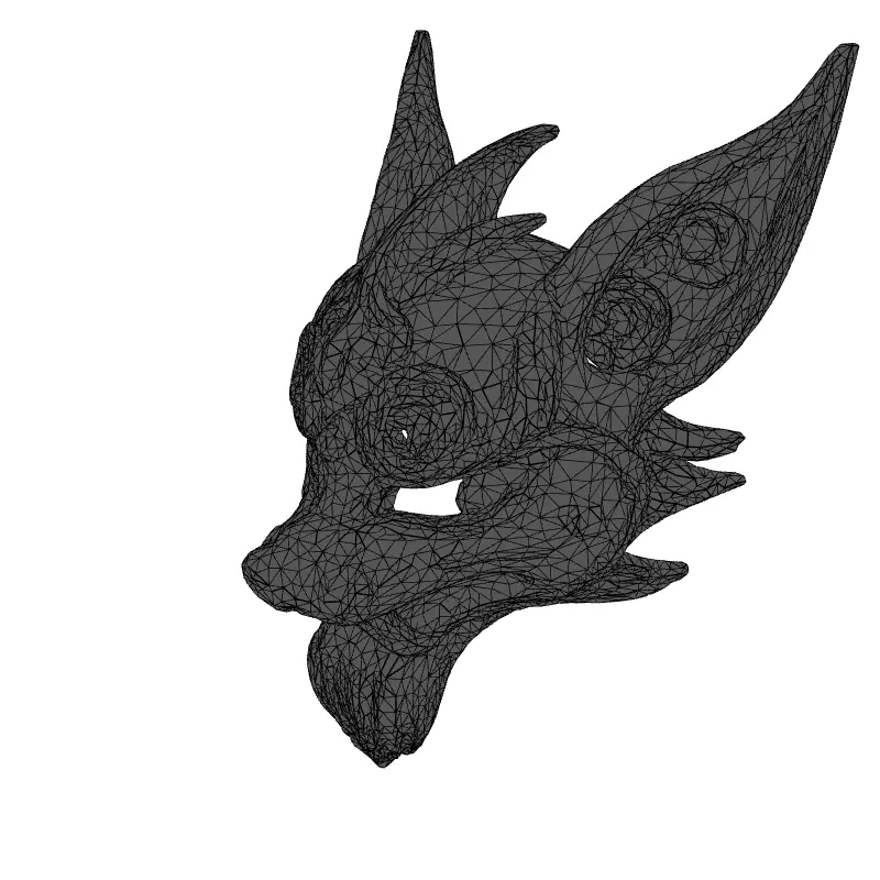 Stylized Fox Mask 3D Printable Model Low-poly 3D model_9