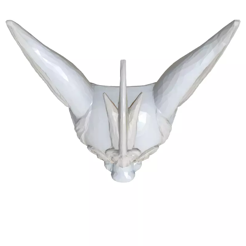 Stylized Fox Mask 3D Printable Model Low-poly 3D model_8