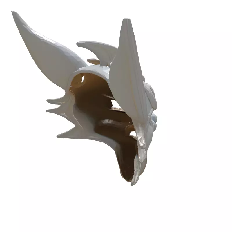 Stylized Fox Mask 3D Printable Model Low-poly 3D model_6