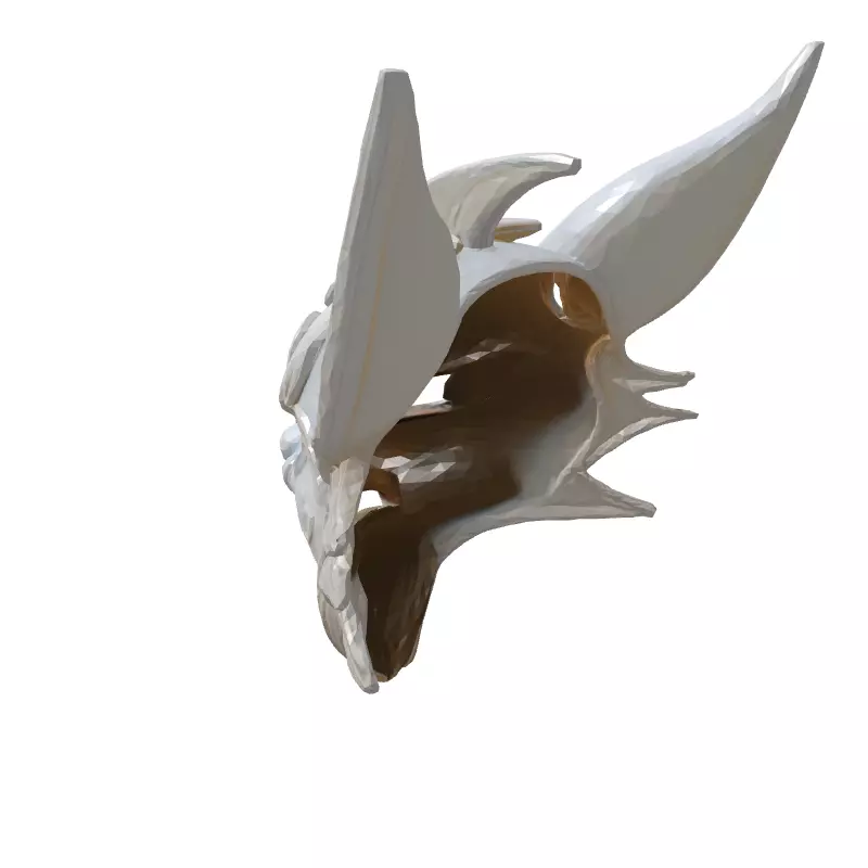 Stylized Fox Mask 3D Printable Model Low-poly 3D model_5