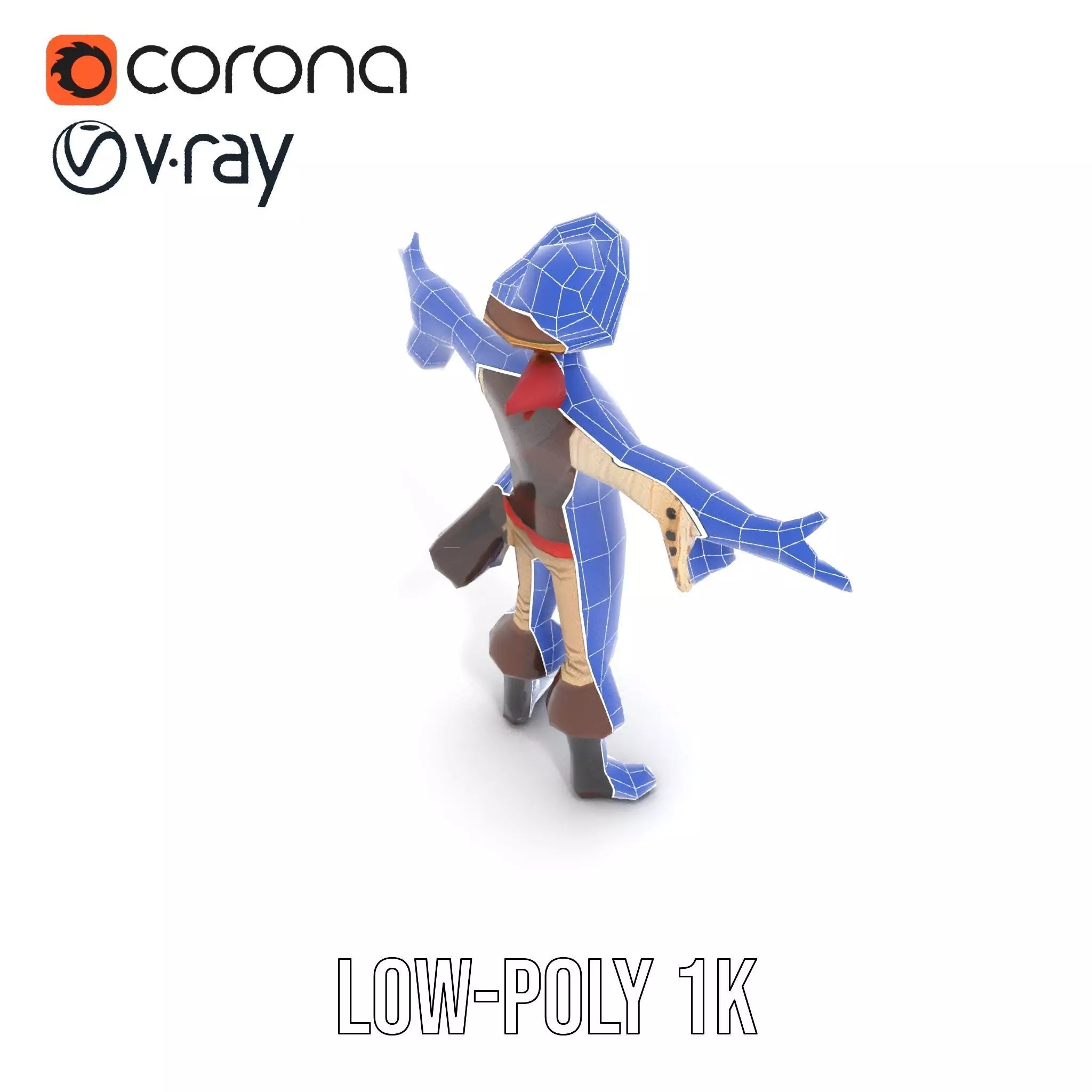 Charming Pirate model pack Low-poly 3D model_18