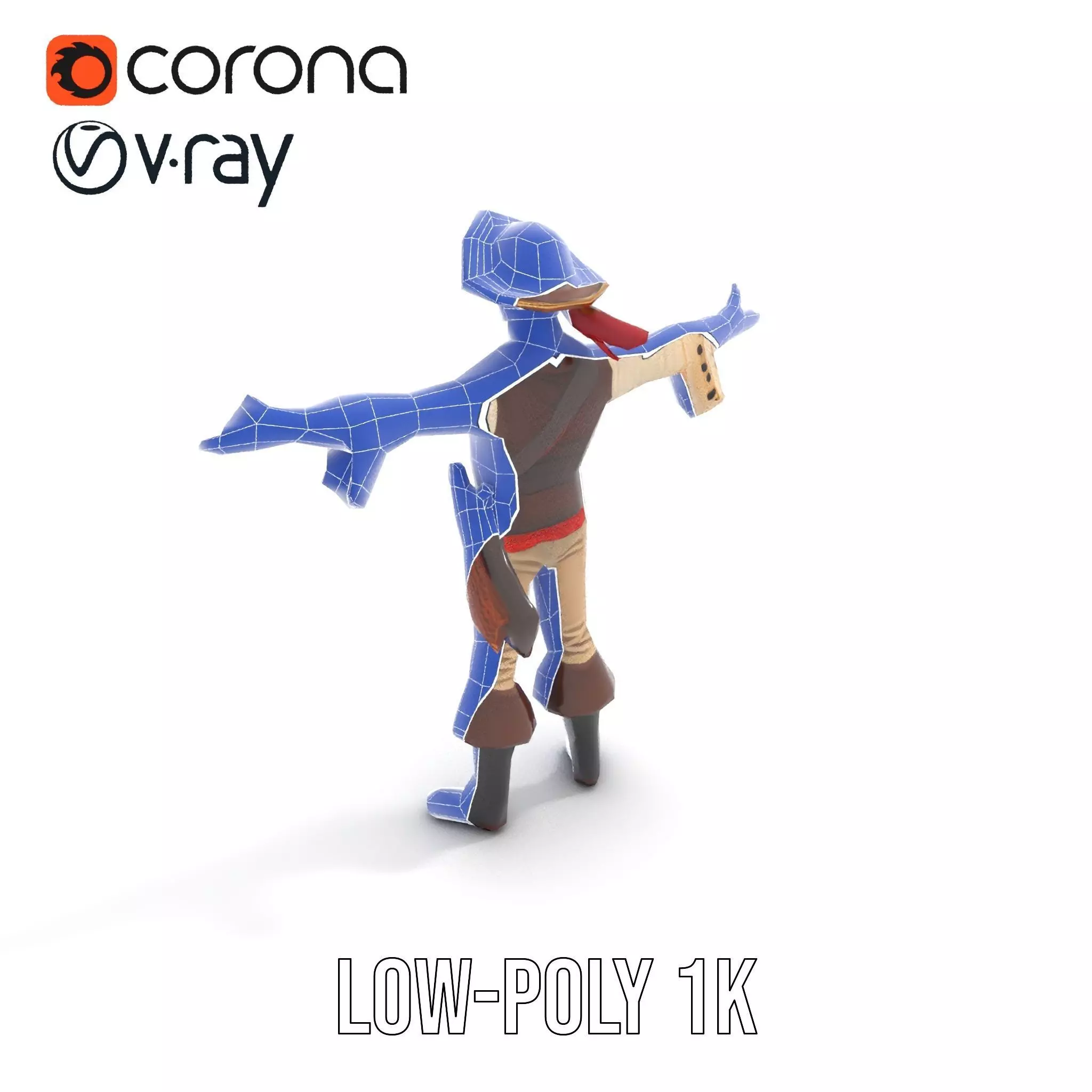 Charming Pirate model pack Low-poly 3D model_8