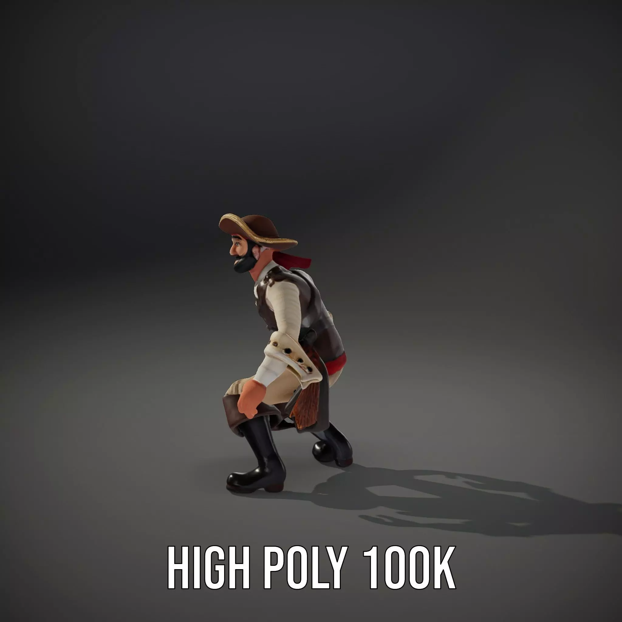 Charming Pirate model pack Low-poly 3D model_28