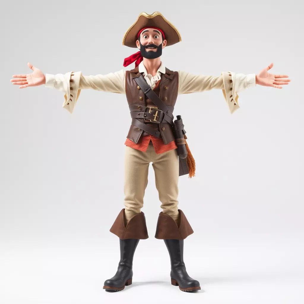 Charming Pirate model pack Low-poly 3D model_2