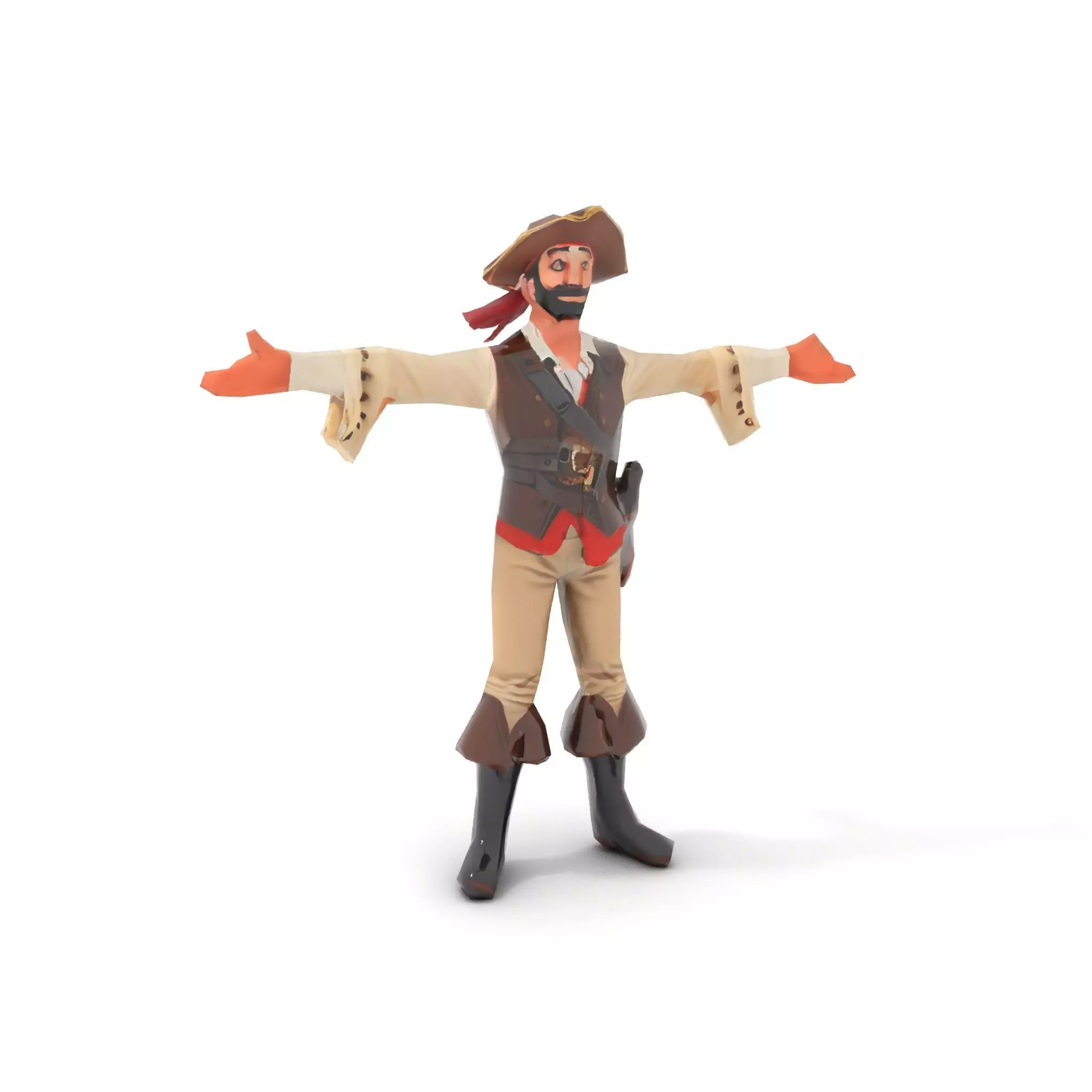 Charming Pirate model pack Low-poly 3D model_10