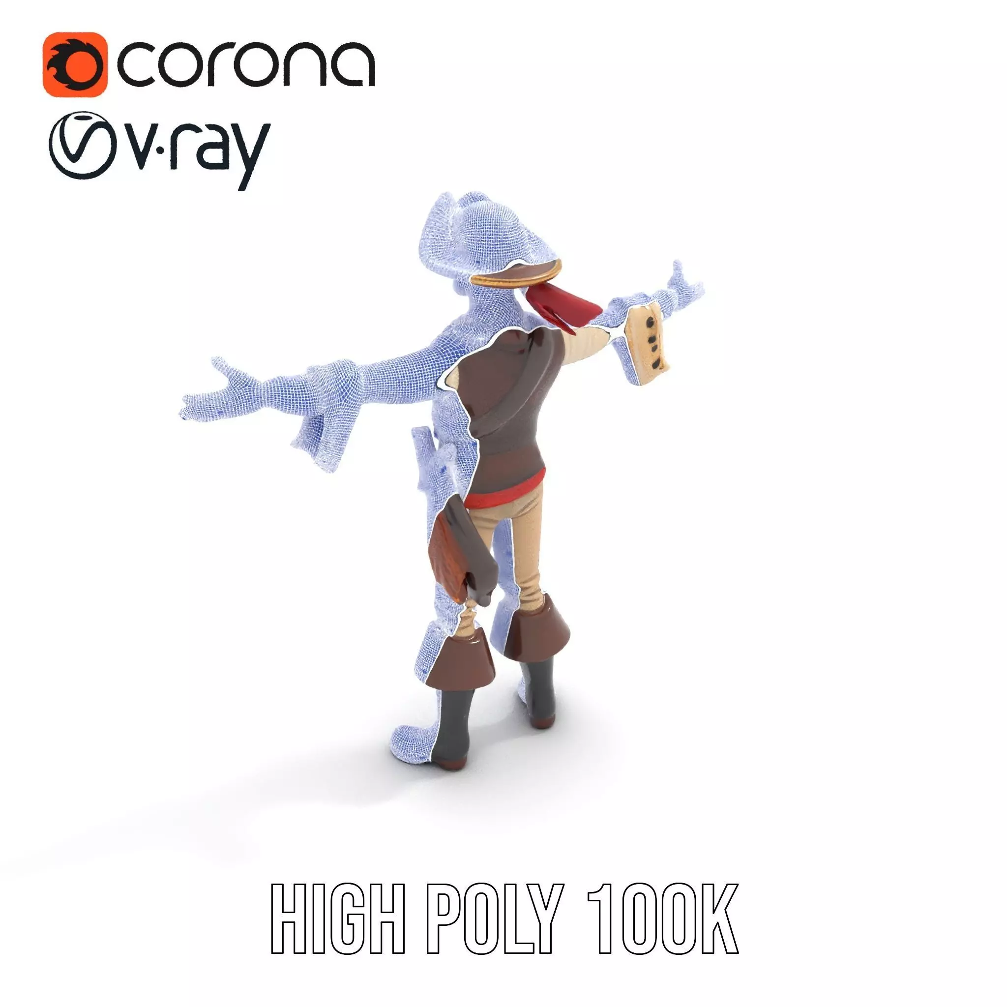 Charming Pirate model pack Low-poly 3D model_22