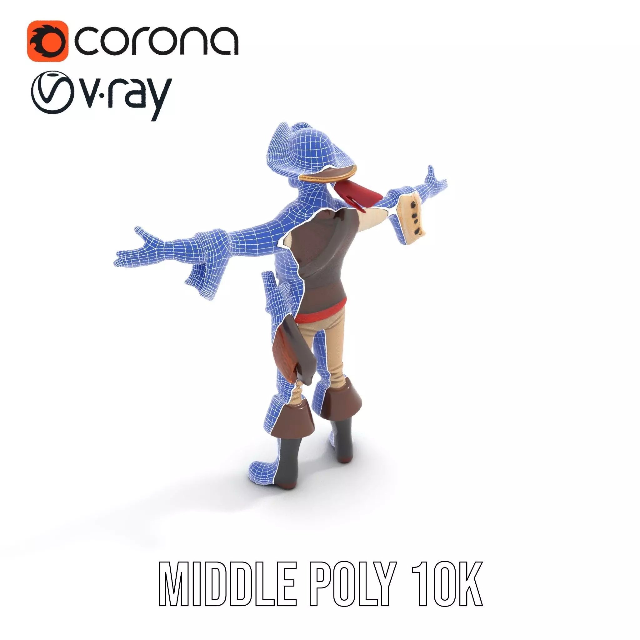 Charming Pirate model pack Low-poly 3D model_17