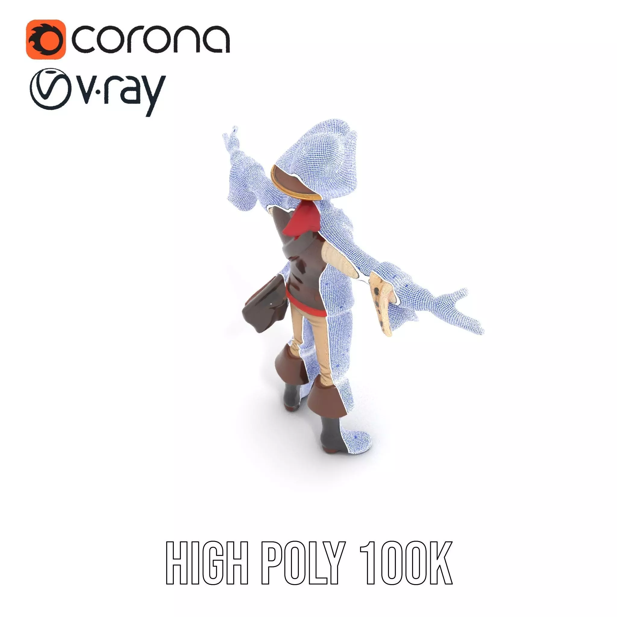 Charming Pirate model pack Low-poly 3D model_31