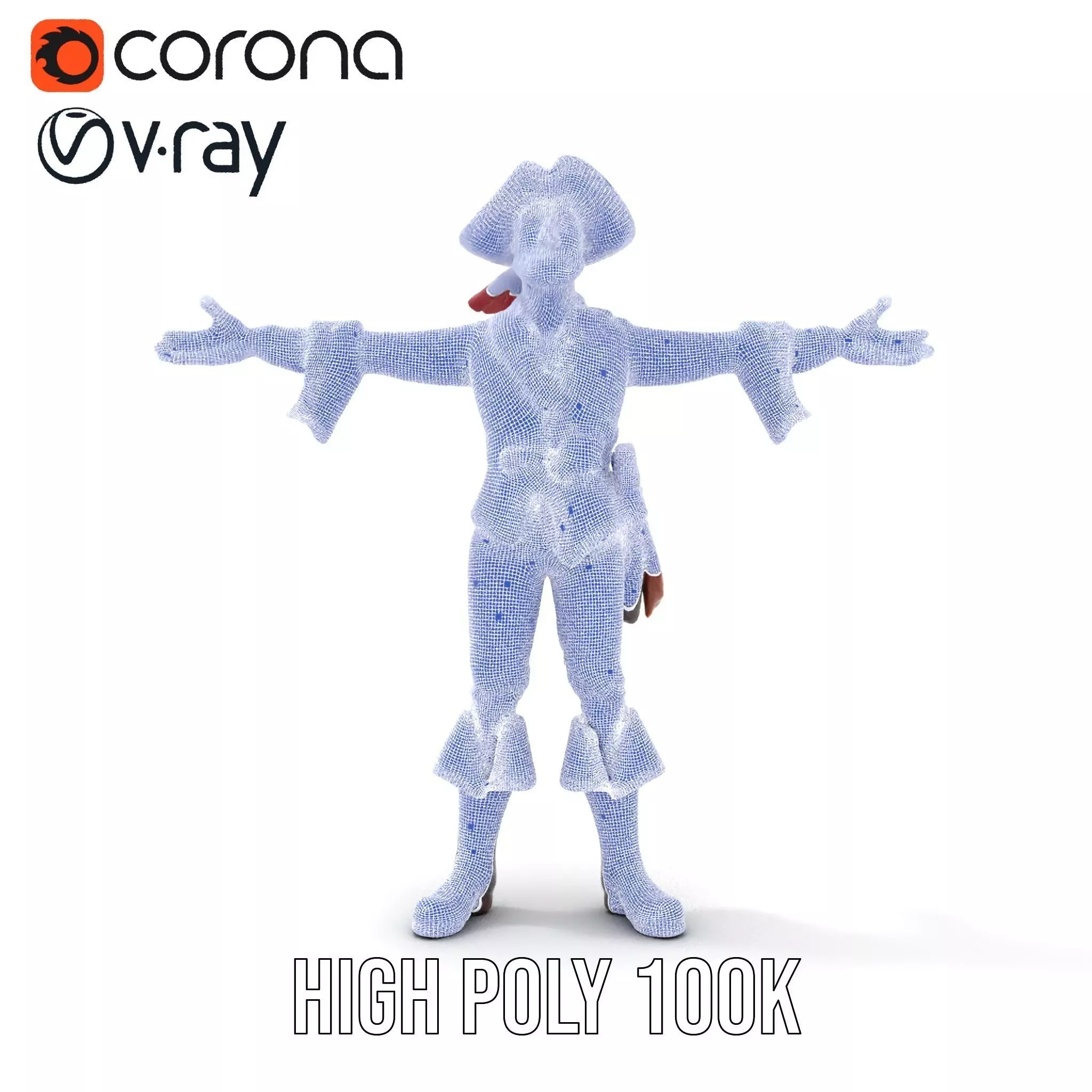 Charming Pirate model pack Low-poly 3D model_33