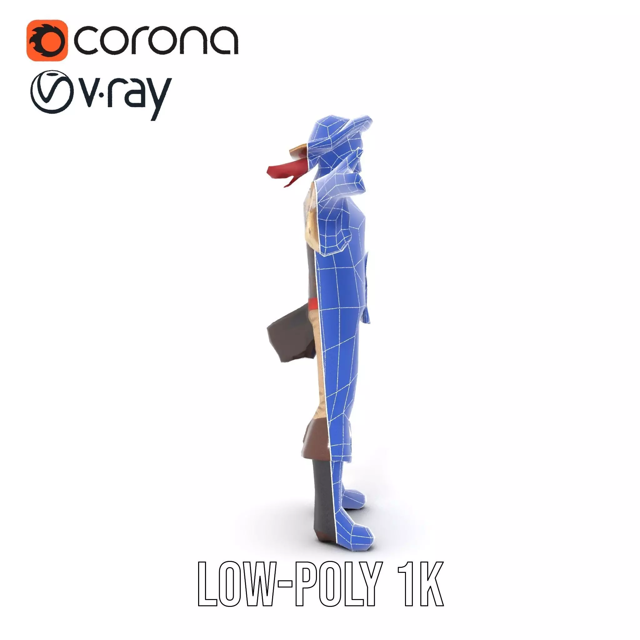 Charming Pirate model pack Low-poly 3D model_21