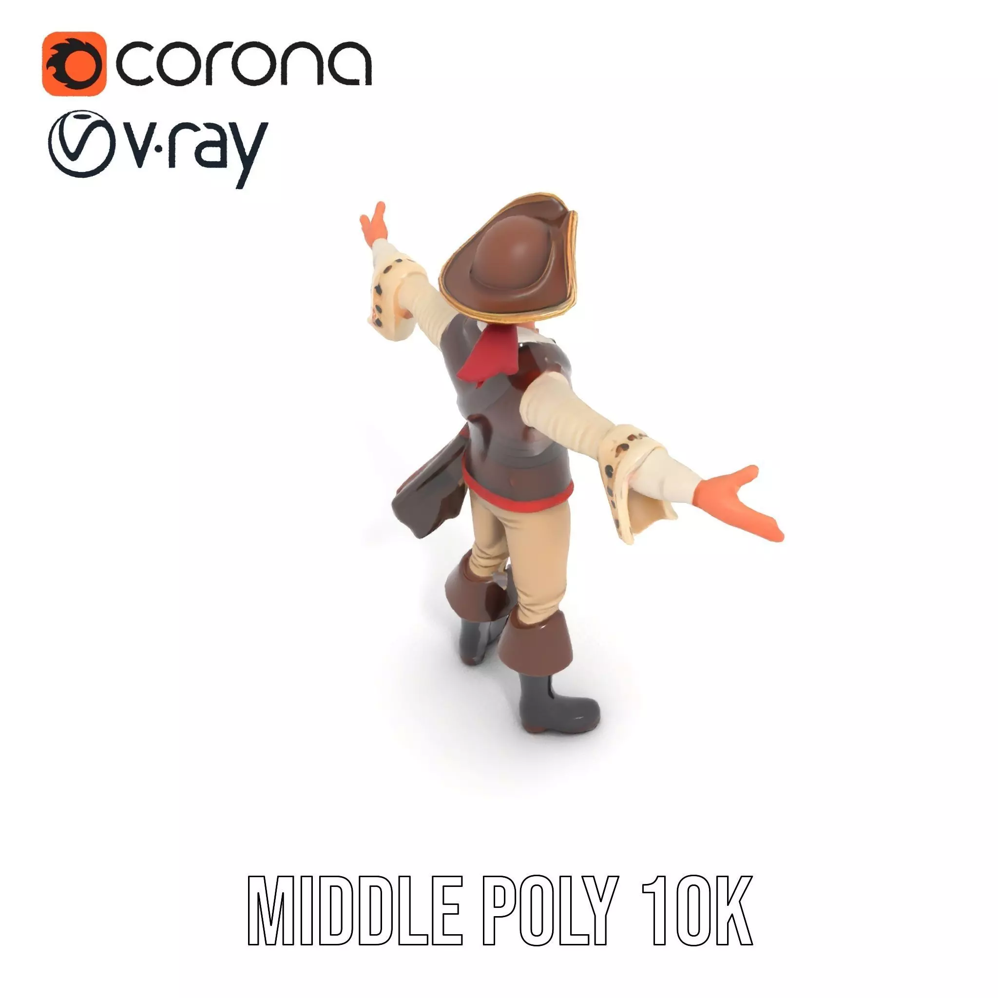 Charming Pirate model pack Low-poly 3D model_6