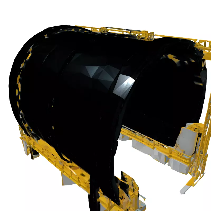 Industrial Tunnel Section 3D Model Low-poly 3D model_5