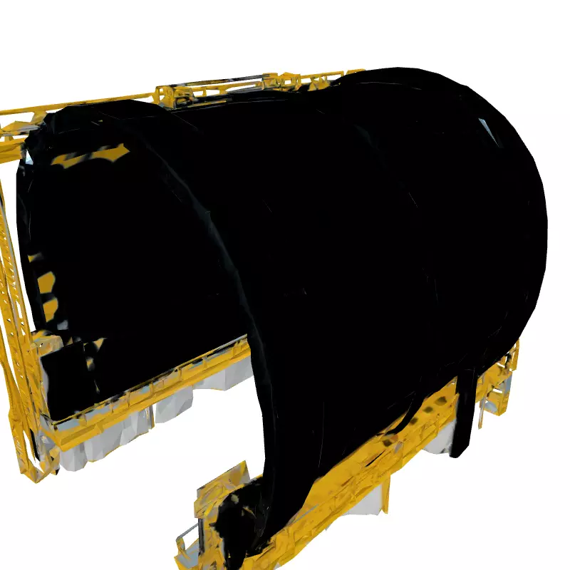 Industrial Tunnel Section 3D Model Low-poly 3D model_2