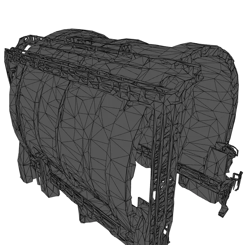 Industrial Tunnel Section 3D Model Low-poly 3D model_1