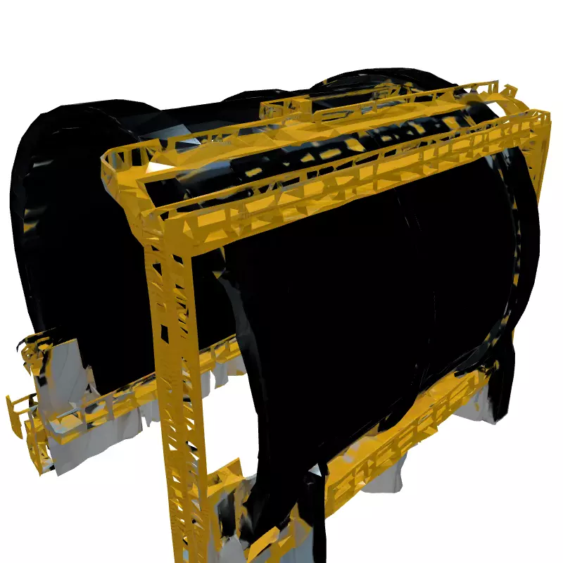 Industrial Tunnel Section 3D Model Low-poly 3D model_6