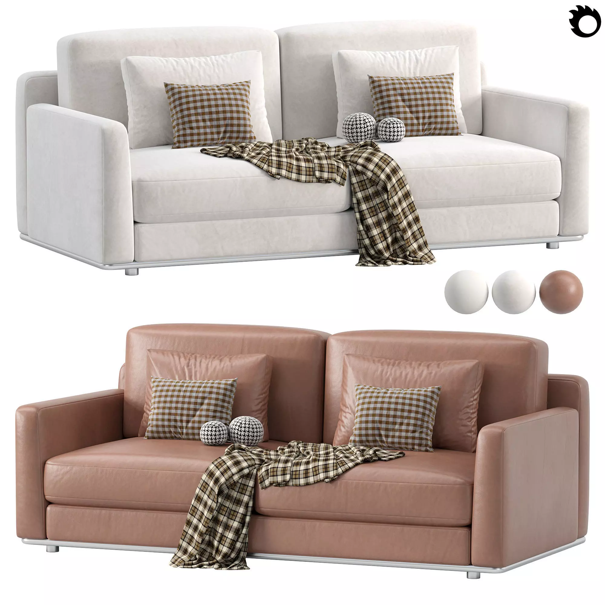 Horm Ellington Sofa Low-poly 3D model