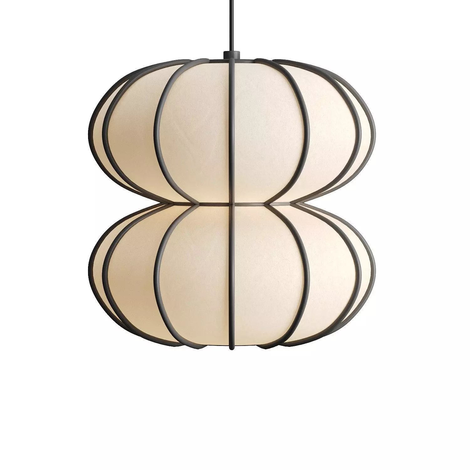 Pendant lamp Kanso A  C  F by Length Breadth Height 3D model_6