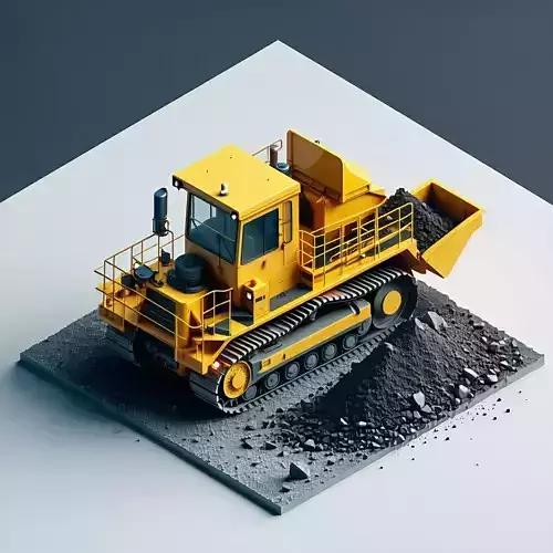 LowPoly Crawler Dozer with Debris