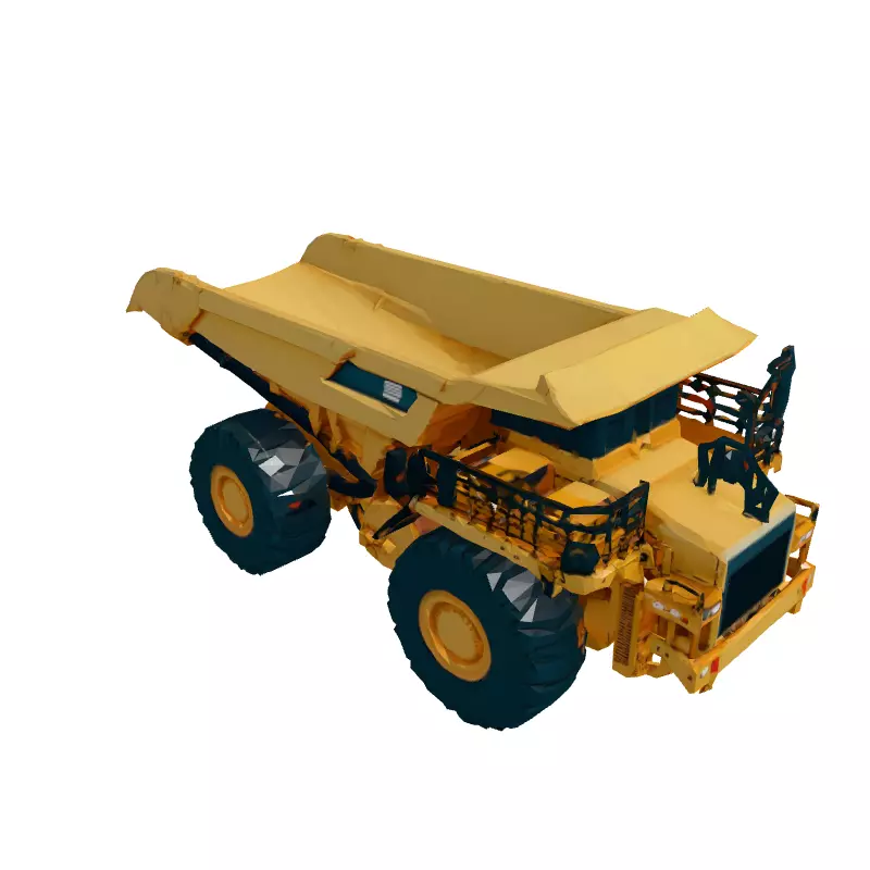 Realistic Mining Dump Truck 3D Model Low-poly 3D model_3