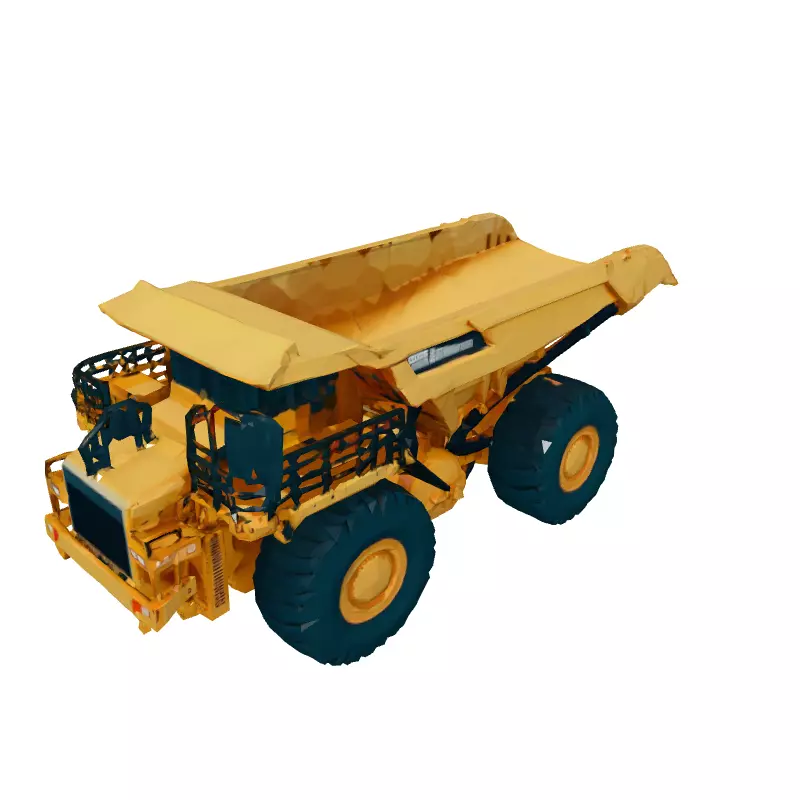 Realistic Mining Dump Truck 3D Model Low-poly 3D model_2