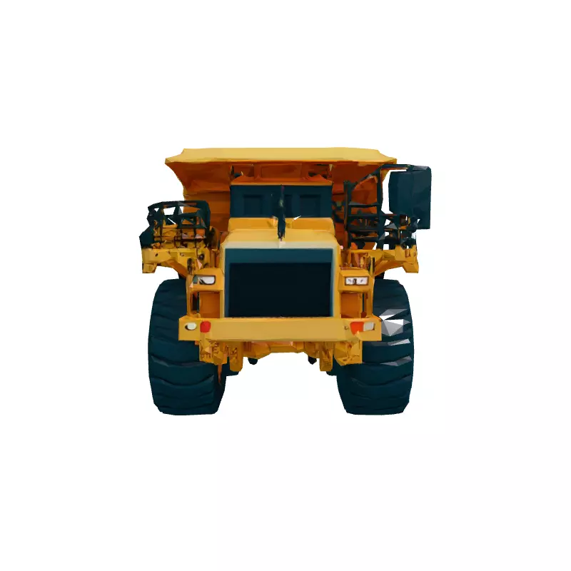 Realistic Mining Dump Truck 3D Model Low-poly 3D model_4