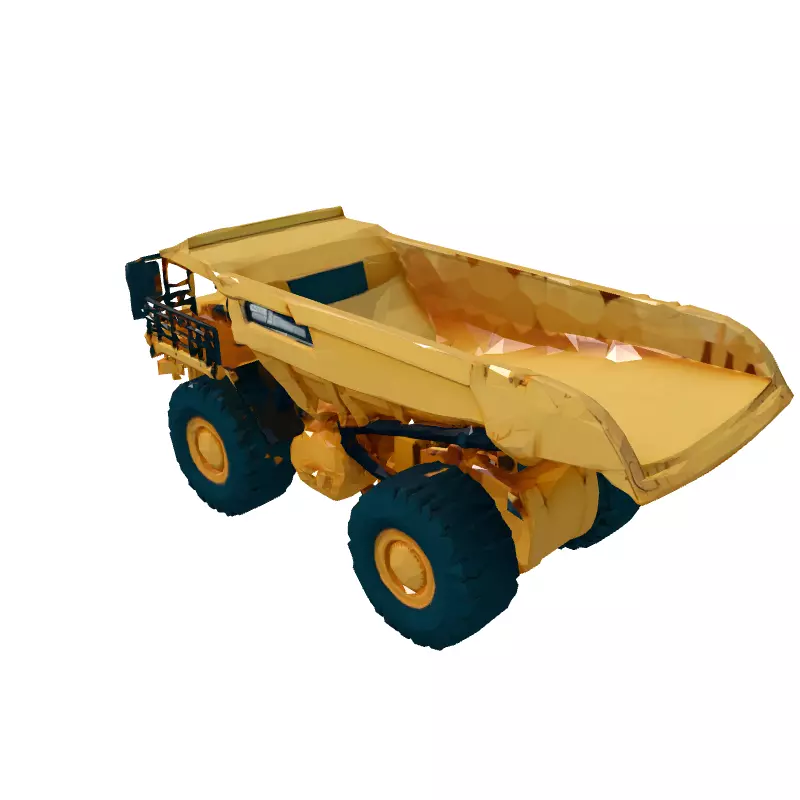 Realistic Mining Dump Truck 3D Model Low-poly 3D model_5